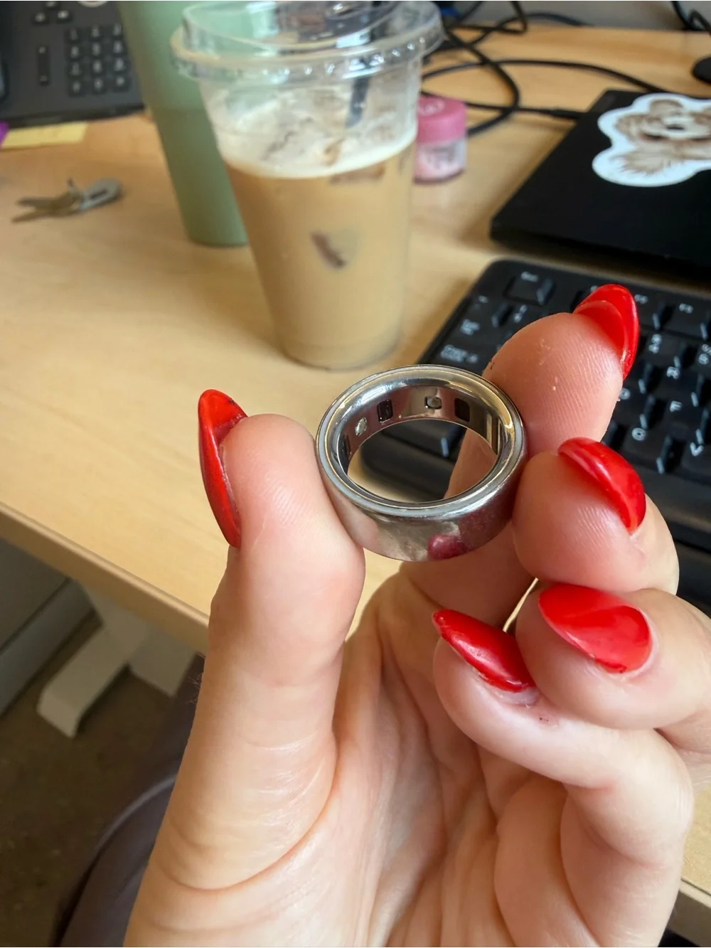 Oura Ring 4 silver - size 7